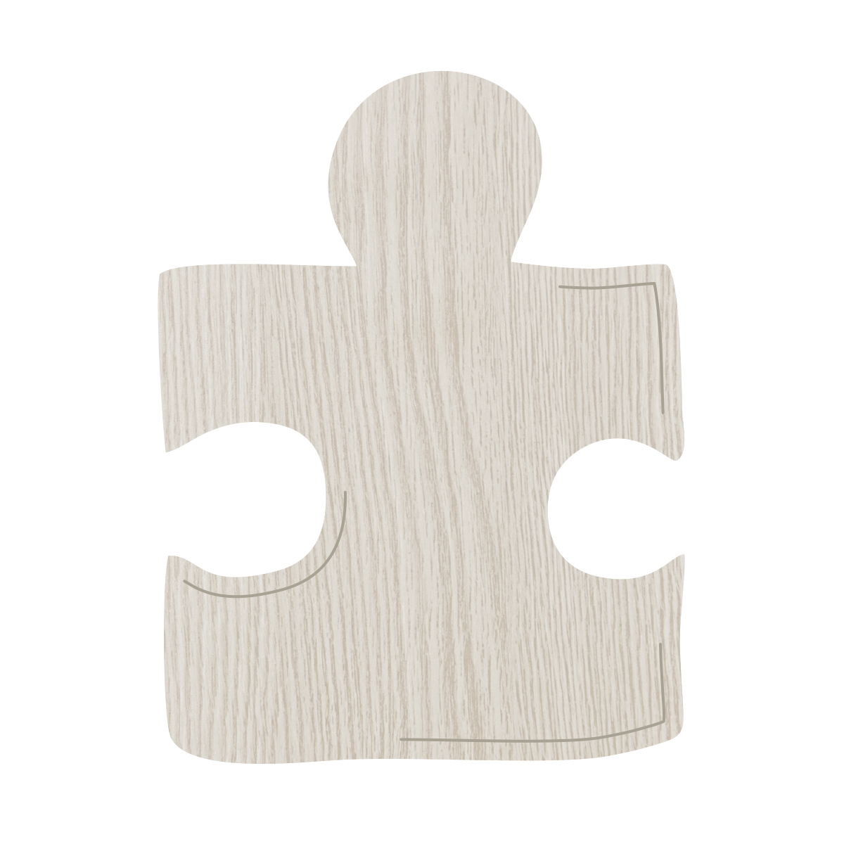 Gedenktafel Puzzleteil | Kiefer weiß