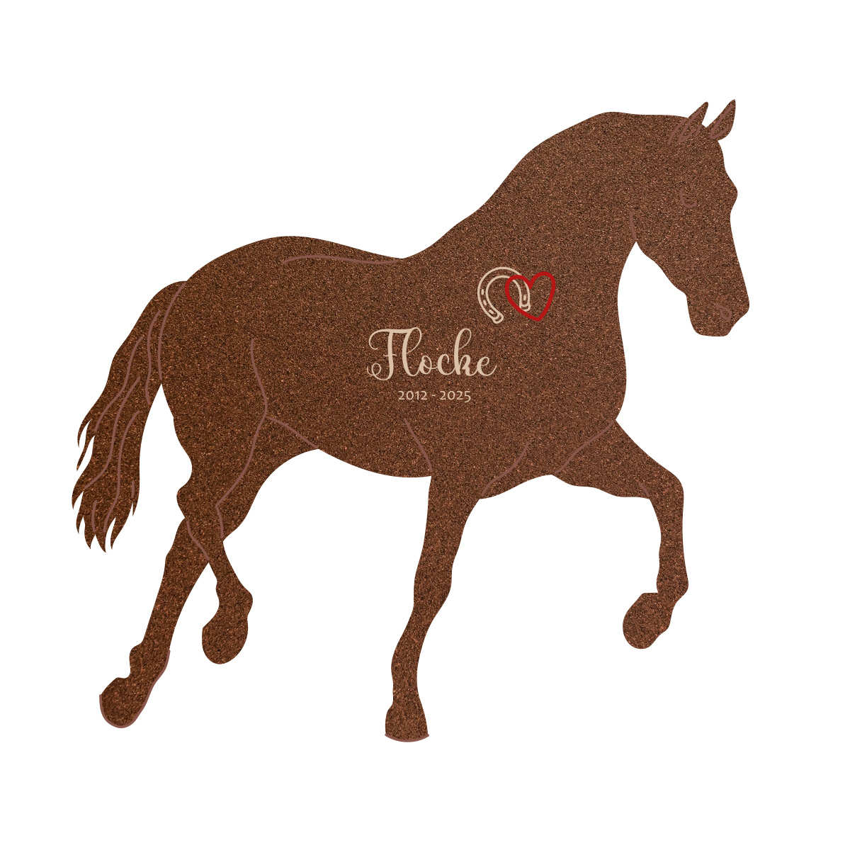 Tiermal Pferd | Patina Braun 3mm mit Erdanker