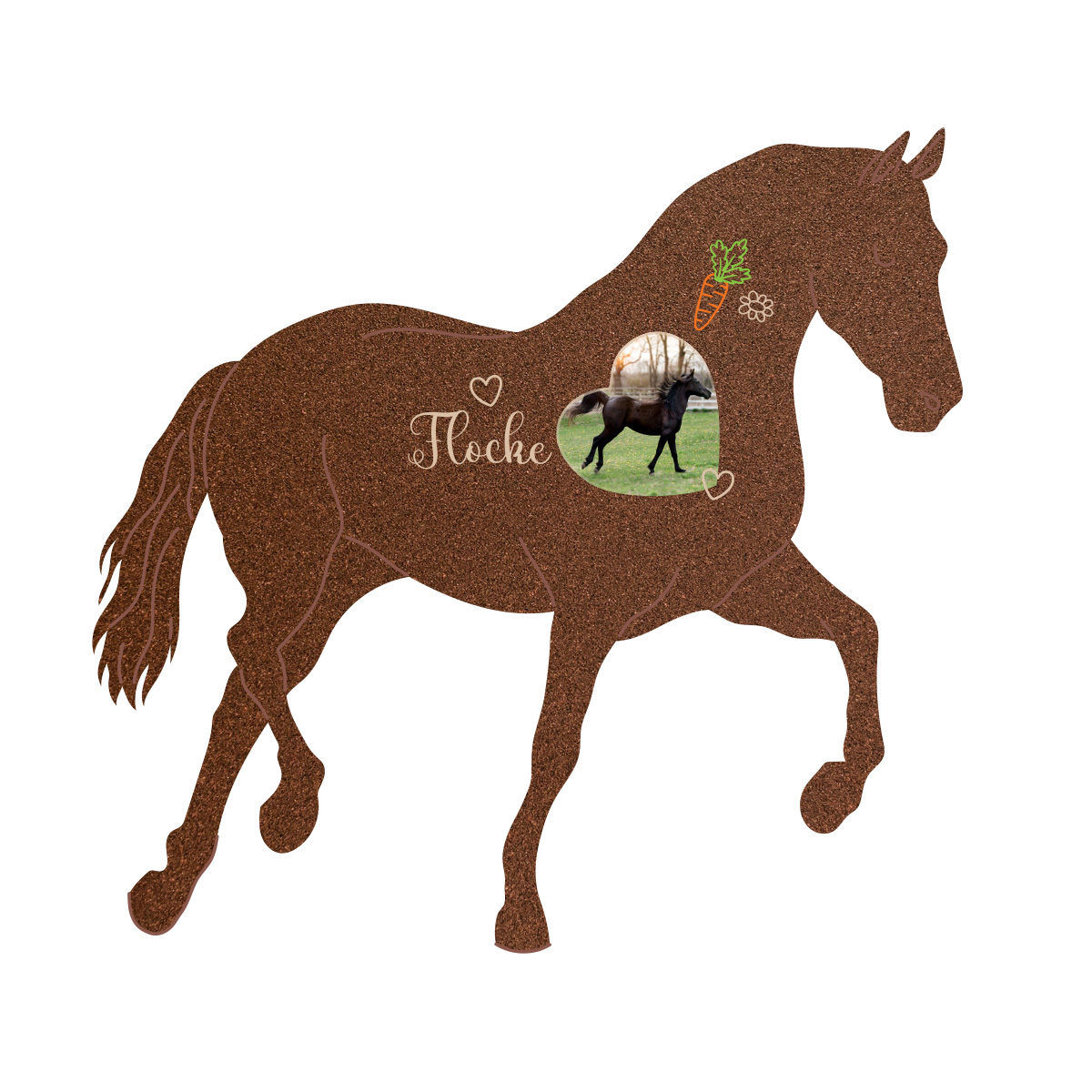 Tiermal Pferd | Patina Braun 3mm mit Erdanker