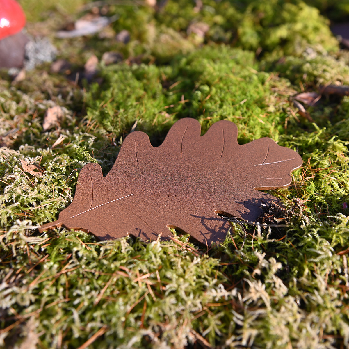 Gedenktafel Eichenblatt | Patina Braun