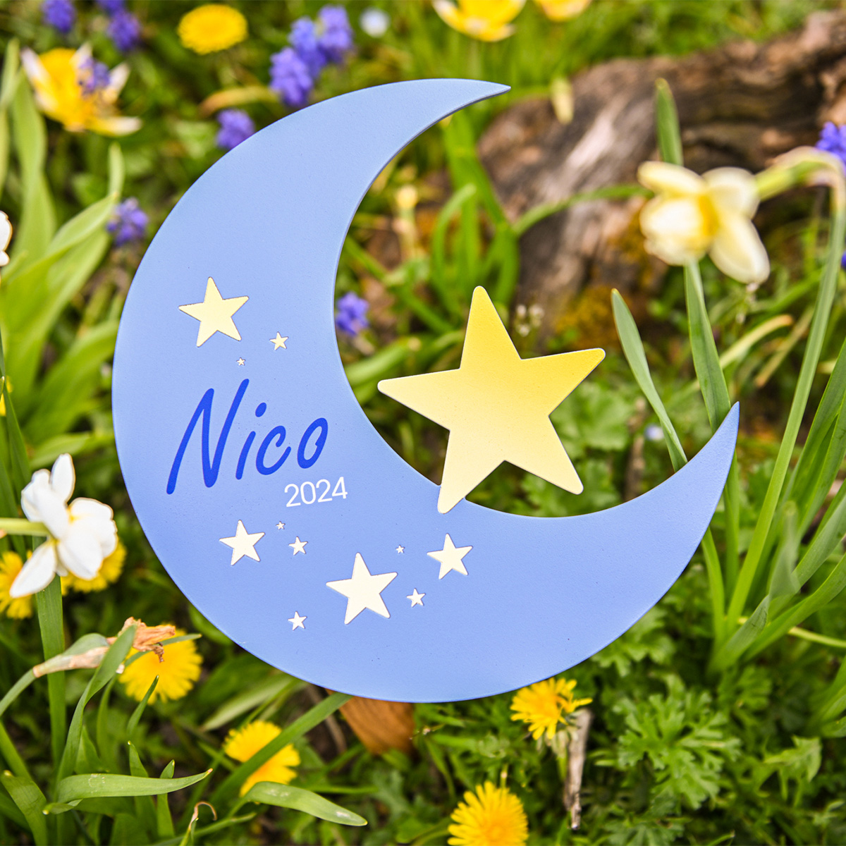 Gedenktafel Mond | Himmelblau